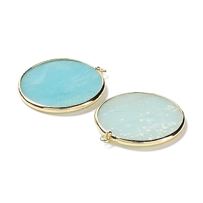 Natural Flower Amazonite Pendants G-E526-10C-1