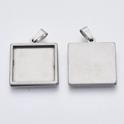 Tarnish Resistant 304 Stainless Steel Cabochon Connector Settings X-STAS-R101-04A-1