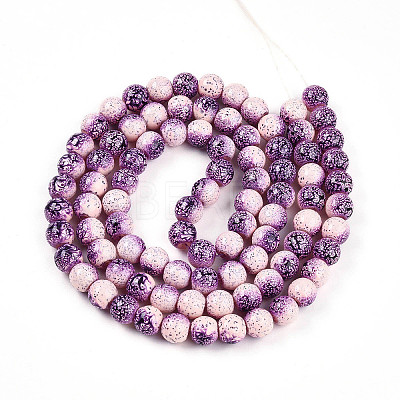Transparent Baking Paint Glass Beads Strands DGLA-N009-10mm-04-1