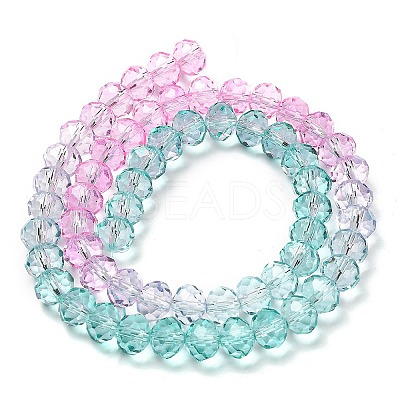 Transparent Painted Glass Beads Strands DGLA-A034-T6mm-A10-1
