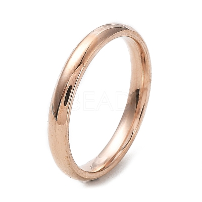 Ion Plating(IP) 304 Stainless Steel Flat Plain Band Rings STAS-I160-D-RG-1