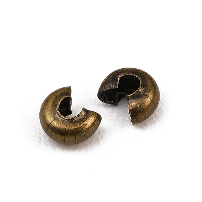 Iron Crimp Beads Covers IFIN-H028-AB-1