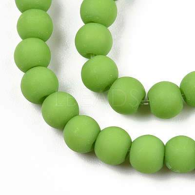 Opaque Glass Beads Strands X-GLAA-T032-P4mm-MD06-1