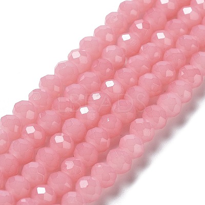 Baking Paint Imitation Jade Glass Bead Strands X-DGLA-A034-J8MM-A3-1