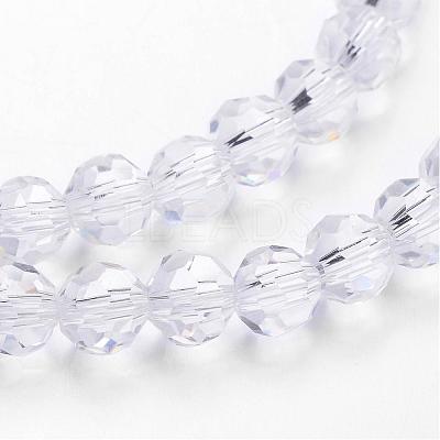 Transparent Glass Bead Strands GLAA-G013-6mm-72-1