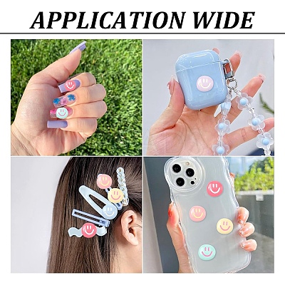 30Pcs 6 Colors Opaque Resin Cabochons RESI-YW0005-44-1