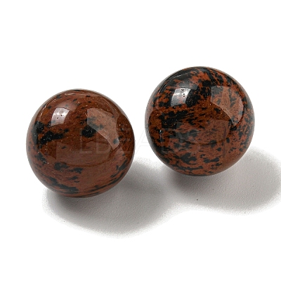 Natural Mahogany Obsidian Round Ball Figurines Statues for Home Office Desktop Decoration G-P532-02A-29-1