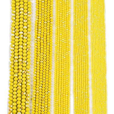 Electroplate Opaque Solid Color Glass Beads Strands EGLA-A044-P3mm-L04-1