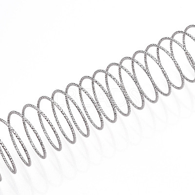 Textured Round Brass Jewelry Wires KK-N258-03P-1