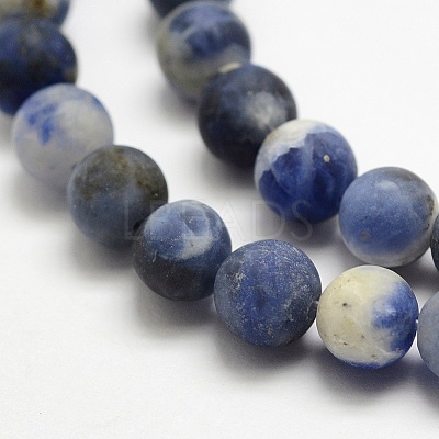 Natural Sodalite Beads Strands G-J364-01-8mm-1