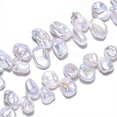 Natural Baroque Style Keshi Pearl Beads Strands PEAR-S020-R06-1