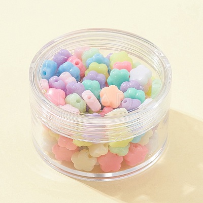 120Pcs Opaque Acrylic Beads SACR-FS0001-16-1