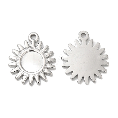 Non-Tarnish 304 Stainless Steel Pendant Cabochon Settings STAS-L020-012P-1