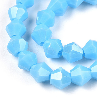 Opaque Solid Color Electroplate Glass Beads Strands LS-EGLA-A039-P6mm-A12-1