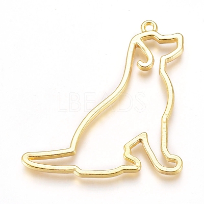 Zinc Alloy Open Back Bezel Pendants PALLOY-D199-11G-1