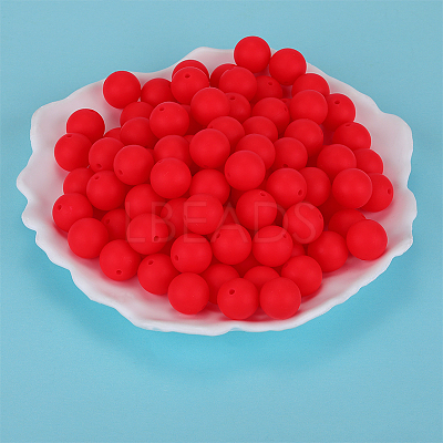 Round Silicone Focal Beads SI-JX0046A-90-1