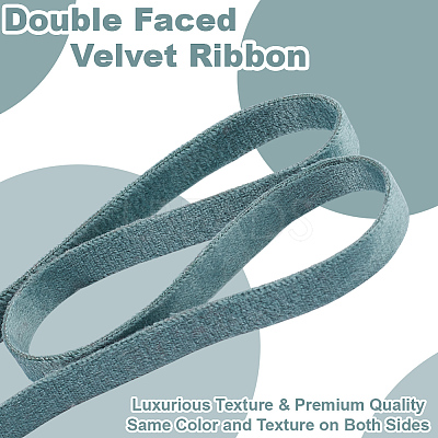 3 Rolls Double-sided Velvet Ribbon OCOR-DR0001-08A-1