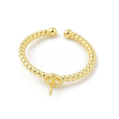Brass Cup Peg Open Cuff Ring Settings KK-G518-02G-02-1