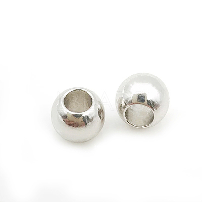 Rack Plating Brass Beads KK-E070-01B-S-1