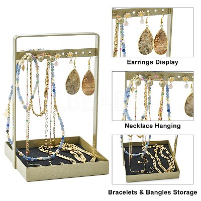 Iron Jewelry Display Stands with Trays ODIS-M005-01A-1
