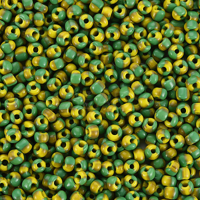 8/0 Two Tone Opaque Glass Seed Beads SEED-T006-01B-A05-1
