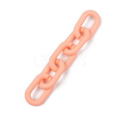 Opaque Spray Painted Acrylic Linking Rings OACR-T024-02-I02-1