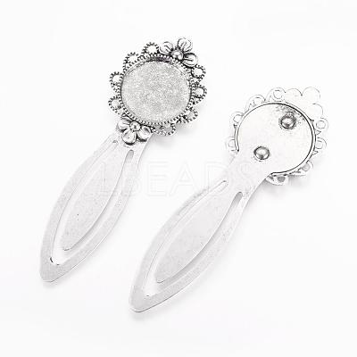 Tibetan Style Bookmark Cabochon Settings TIBE-S169-AS-NR-1