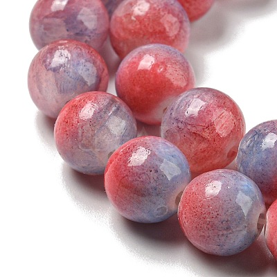 Dyed Natural White Jade Beads Strands G-F764-02D-1