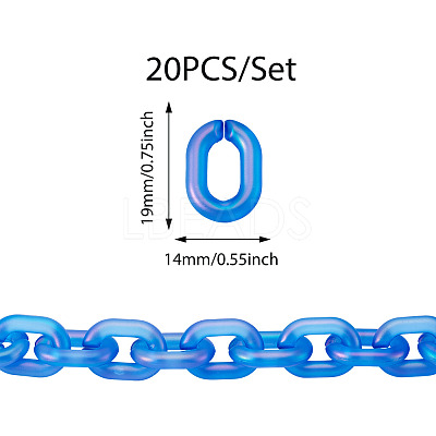 20Pcs Transparent Acrylic Quick Link Connectors OACR-TADJ0001-03J-1