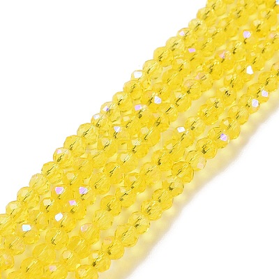 Electroplate Glass Beads Strands EGLA-A034-T1mm-L02-1
