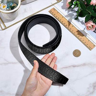 Cowhide Leather Crocodile Skin Pattern Waist Belts for Men AJEW-WH20020-437C-1