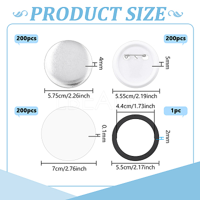 Iron Badge Button DIY-WH0816-400-1