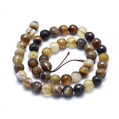 Natural Striped Agate/Banded Agate Beads G-J371-14-12mm-1