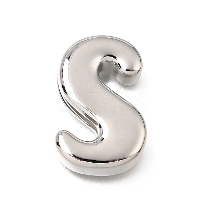 Brass Slide Charms KK-Z163-01P-S-1