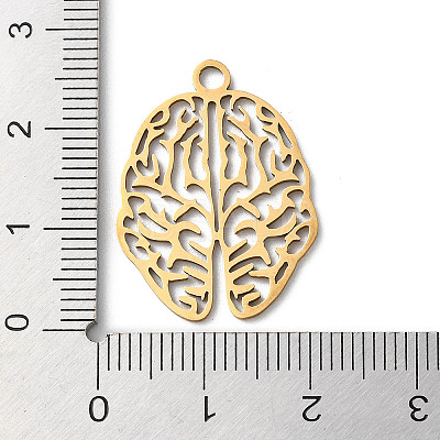 201 Stainless Steel Pendants STAS-D041-08G-1
