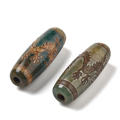 Tibetan Style dZi Beads TDZI-E004-10-1