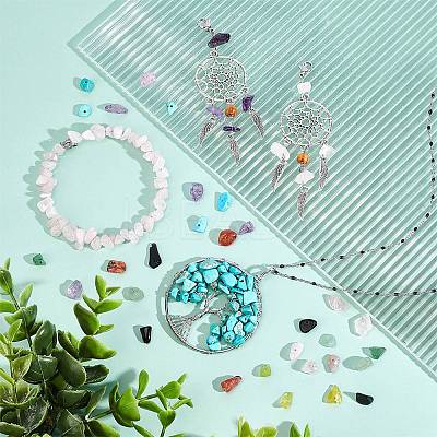 144G 8 Style Natural & Synthetic Gemstone Beads G-NB0002-62-1