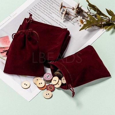Rectangle Velvet Pouches X-TP-R002-10x12-02-1