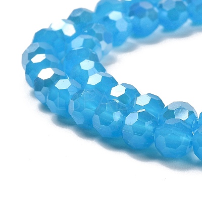 Imitation Jade Glass Beads Stands EGLA-A035-J6mm-B07-1