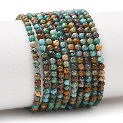 Natural HuBei Turquoise Beads Strands G-H358-A09-3mm-01-1