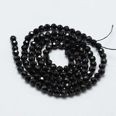 Natural Black Spinel Beads Strands X-G-E366-07-4mm-1