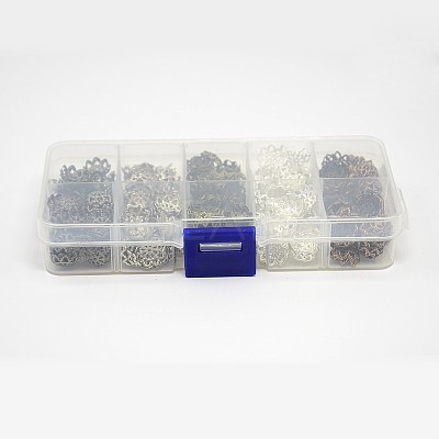 1 Box Mixed Iron Flower Bead Caps IFIN-X0021-B-1