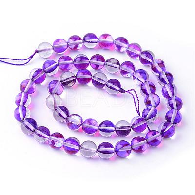 Synthetic Moonstone Beads Strands G-R375-12mm-B-1