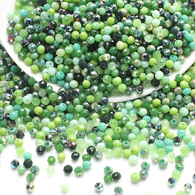 Electroplate Glass Beads GLAA-D020-01A-1