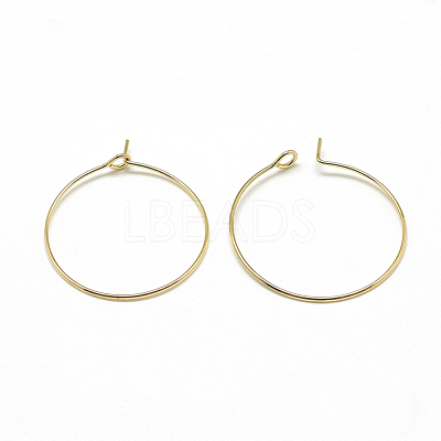 Brass Hoop Earrings KK-T032-005G-1