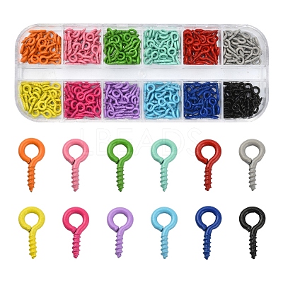 Spray Painted Iron Screw Eye Pin Peg Bails IFIN-YW0001-37A-1