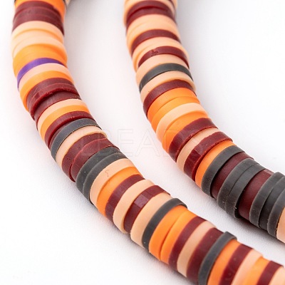 Handmade Polymer Clay Beads Strands CLAY-R089-6mm-T02B-21-1