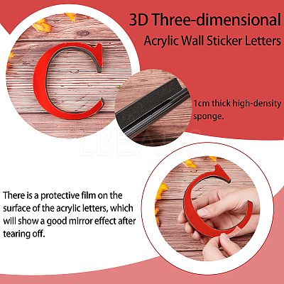 Acrylic Mirror Wall Stickers Decal DIY-CN0001-13B-C-1