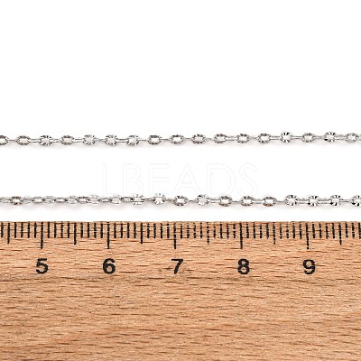 Brass Textured Cable Chain Necklaces MAK-L045-06P-1