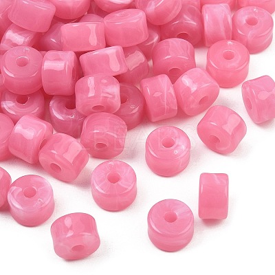Two-Color Opaque Acrylic Imitation Gemstone Beads AC-CBA3EFE-02D-1